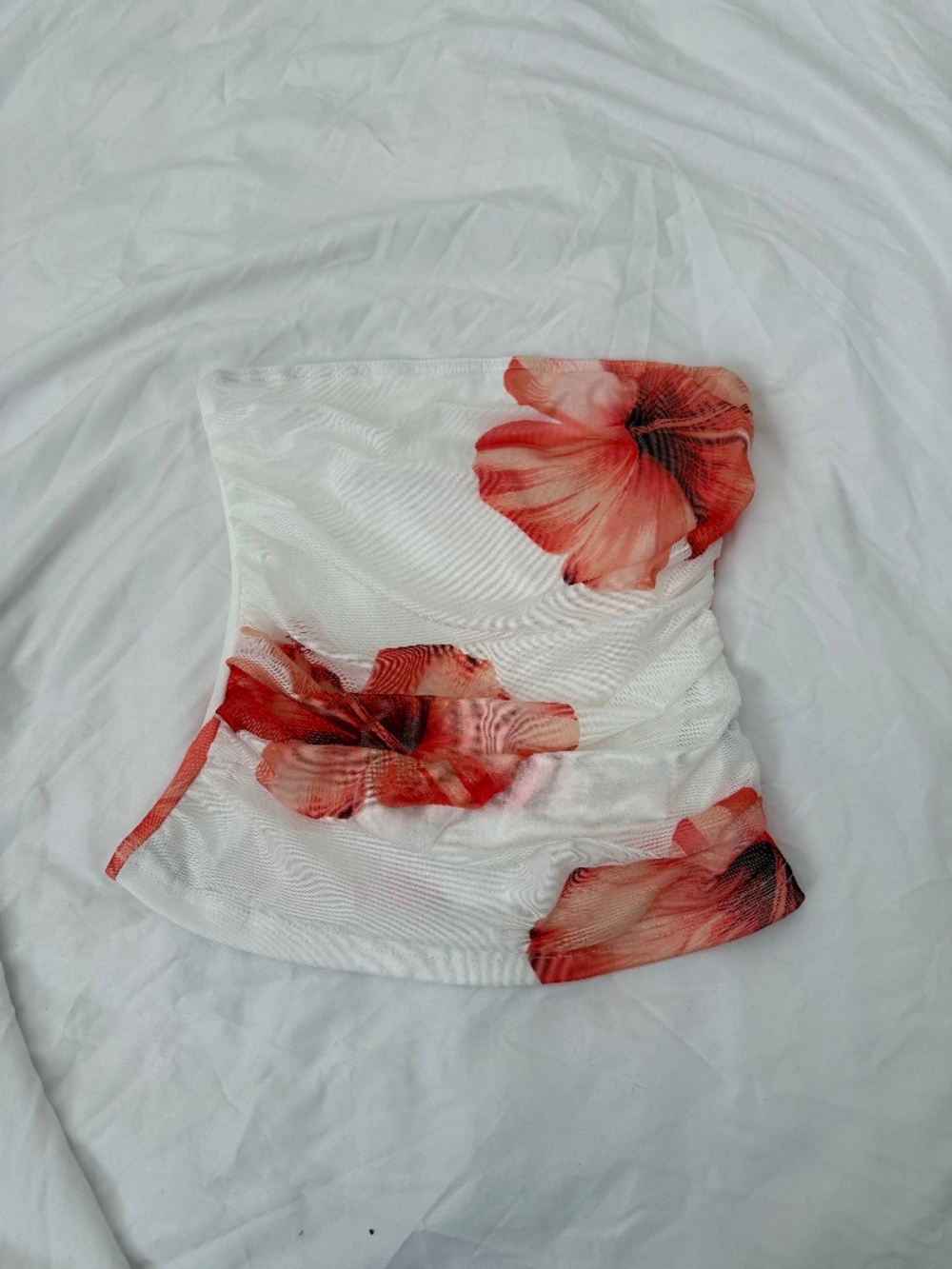 floral tube top  size small   details: -lined  -NWOT